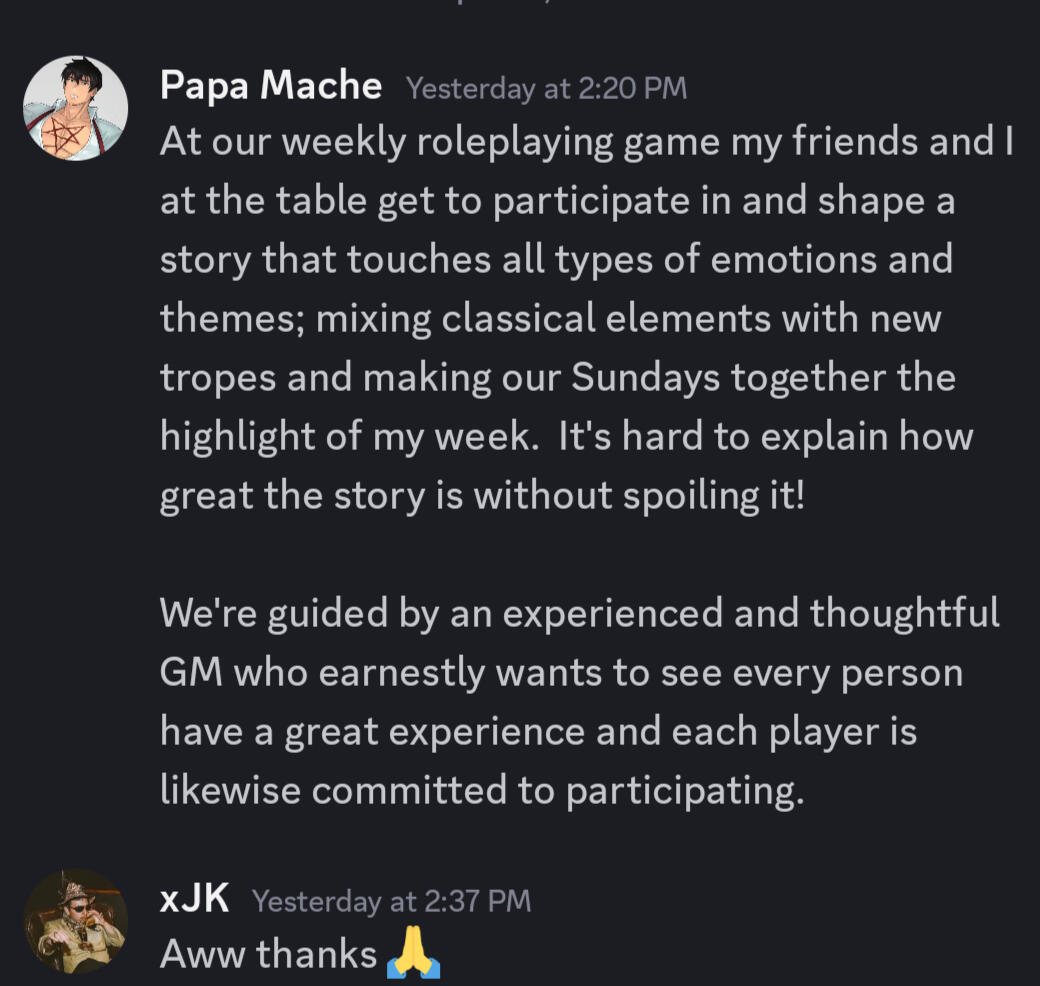 "...making our Sundays together the highlight of my week." - Matt